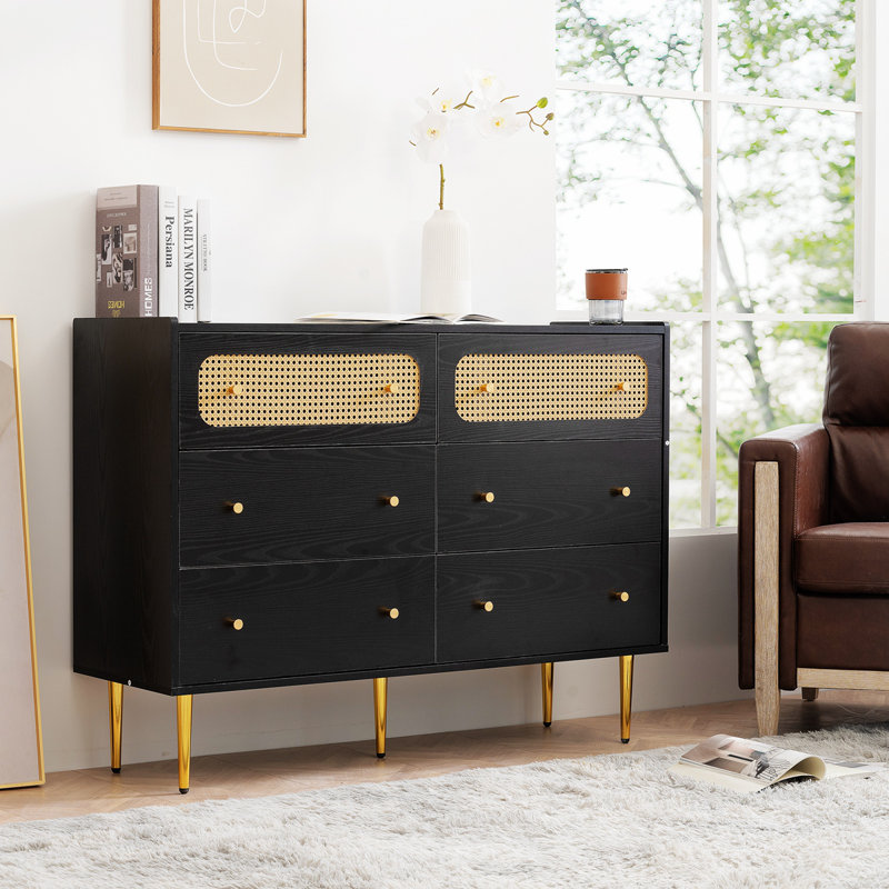Commode 6 tiroirs, commode pour chambre à coucher, armoire de bureau à domicile, armoire moderne
