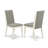 6 Piece Dinette Set Contains a Rectangle Dining Table with X-Legs and 4 Shitake Linen Fabric Parson Chairs with a Bench, wire brushed linen white-476602218-476602219
