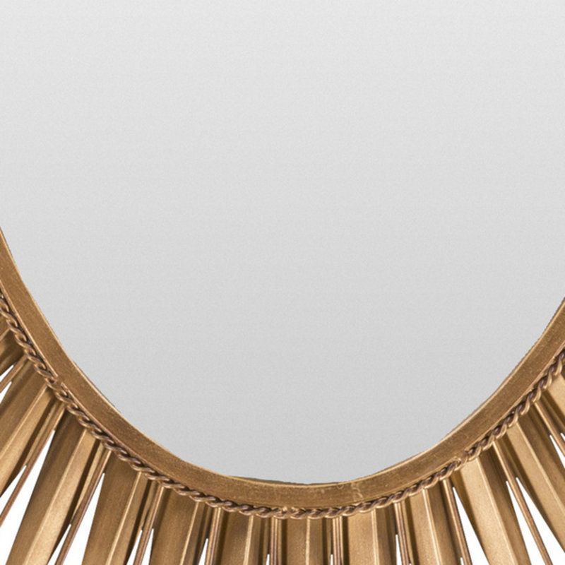 Miroir décoratif moderne et contemporain Quitman, Doré