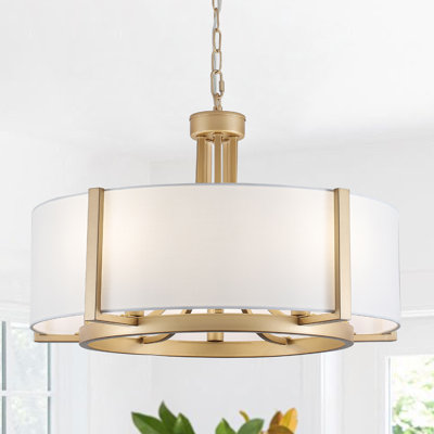5 - Lights Dimmable Drum Chandelier
