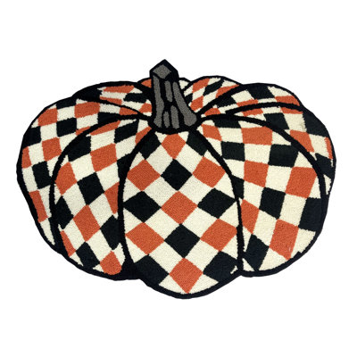 Harlequin citrouille noir / orgue taille 30 po x 38,5 po