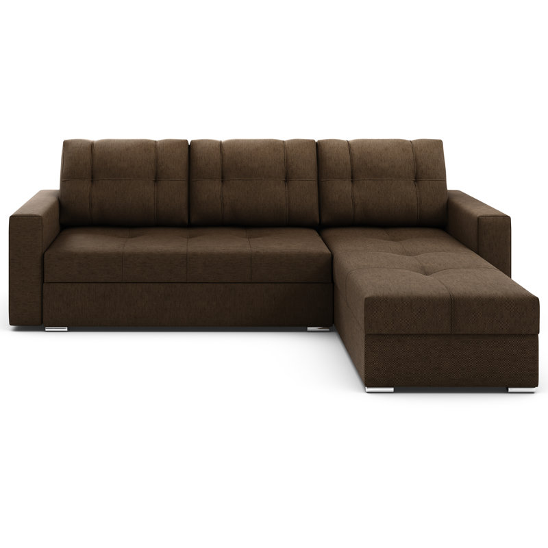 Solara 3 Seater Corner Sofa , Brown - Inari28, Right -sided