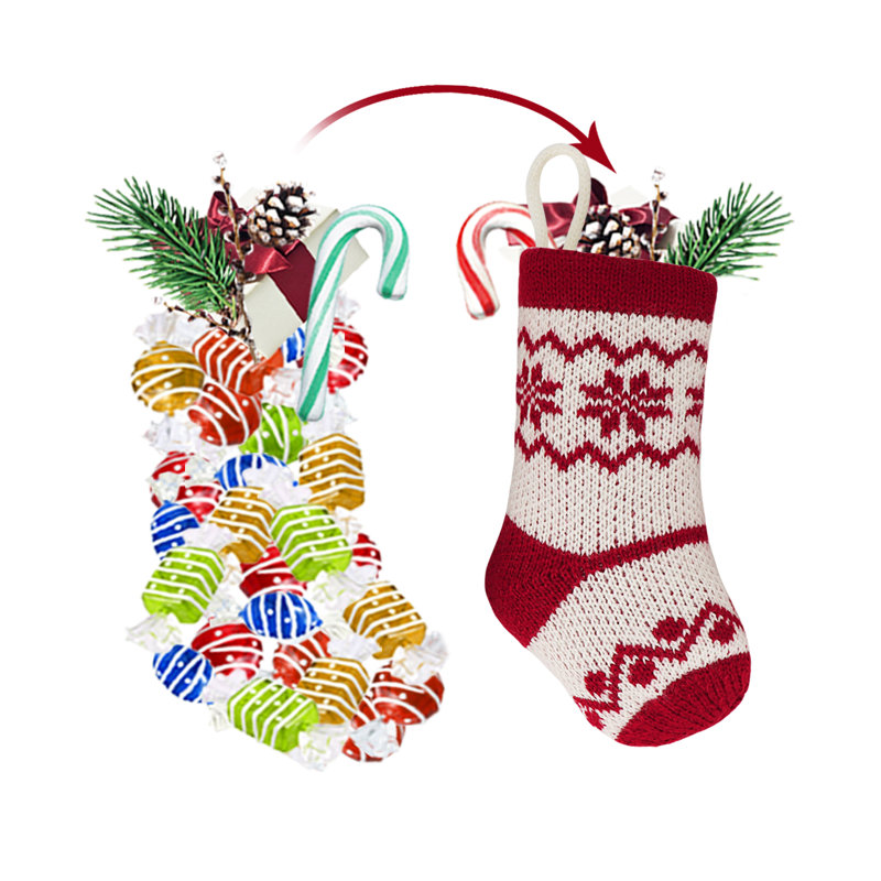 Ensemble de 6 mini chaussettes de Noël