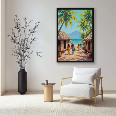 Canvas Wall Art Vanuatu Market Woven Art Print-1 Vintage Poster Print Home Decor