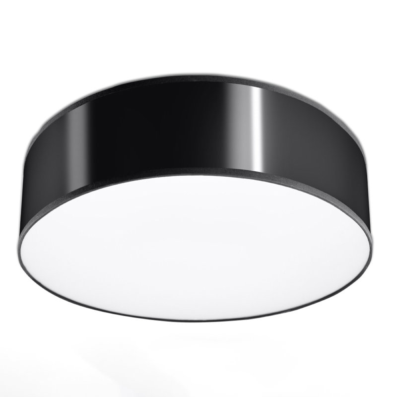 Arena PVC Flush Mount, Black, 12cm H x 35cm W x 35cm D