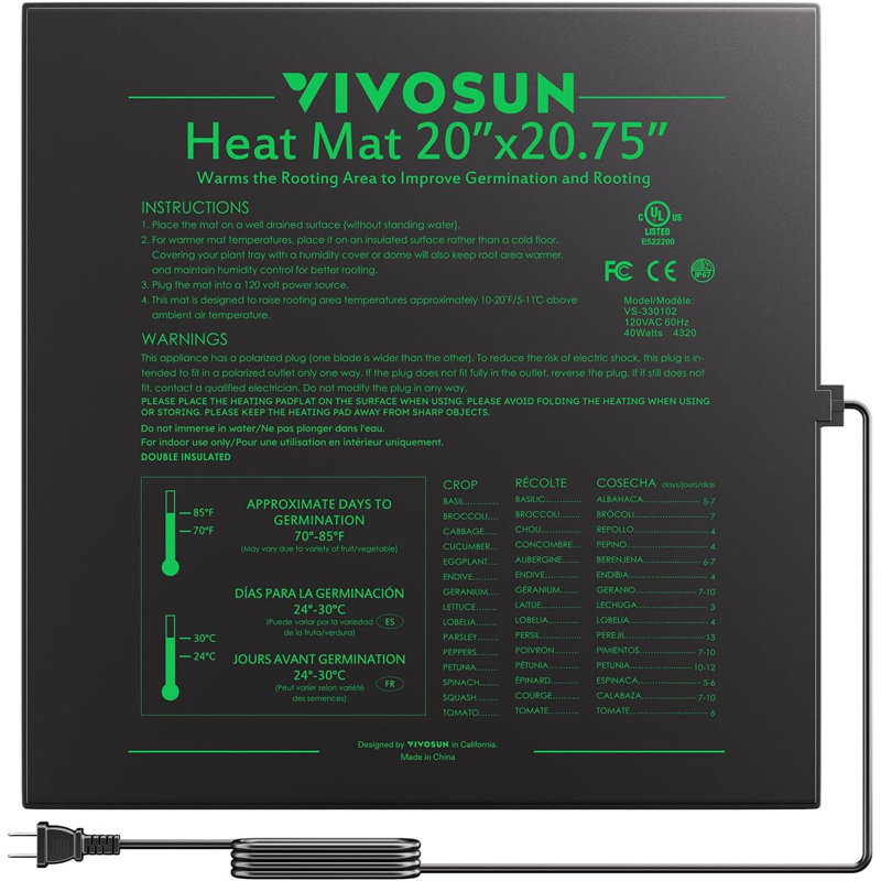 Durable Waterproof Seedling Heat Mat