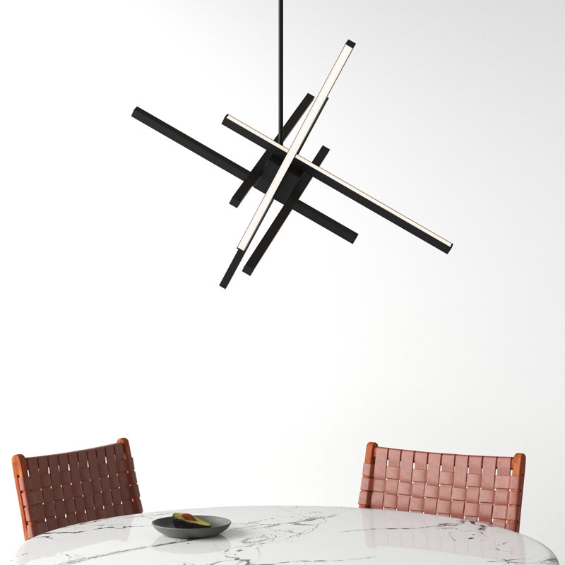 Rochelle 6-Light Chandelier, Black, 29"