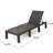Outdoor Comfortable Chaise - Iron Frame Adjustable Modern Lounge For Outdoors Back