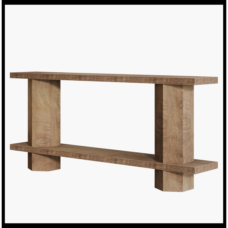 Console 71 po, canapé de couloir à 2 niveaux derrière le canapé
