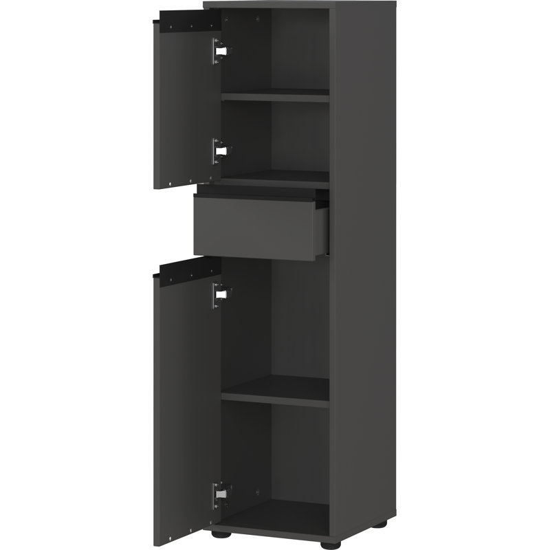 Bayoleth Tilt Protection Bathroom Cabinet, Stainless steel