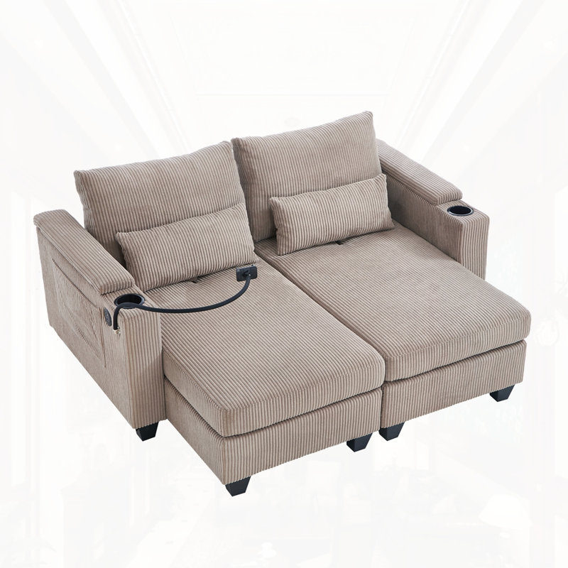 Méridienne convertible, Brun