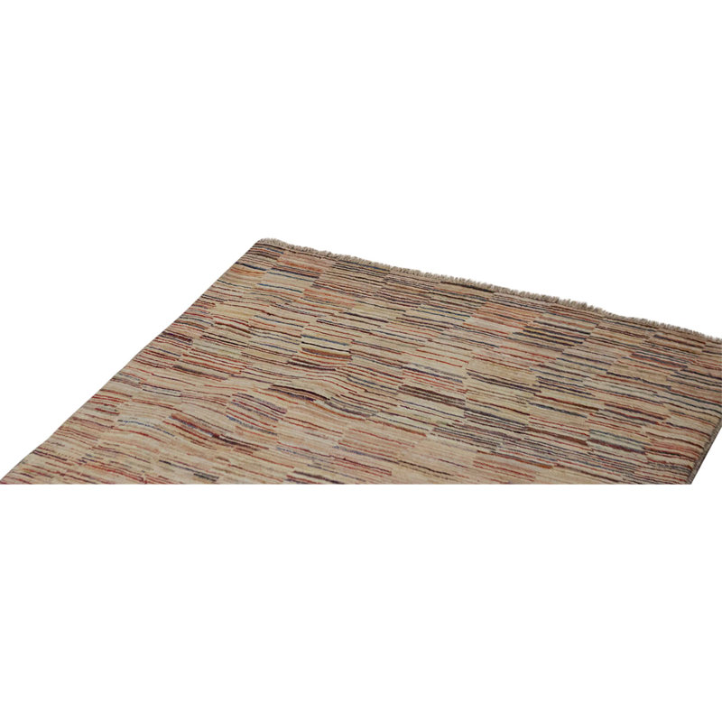 Hand Knotted Wool Area Rug in Multi