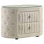Table de chevet rembourrée 2 tiroirs Santiago Ivory