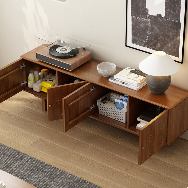 Meuble télé avec rangement de style rétro