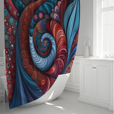Charlottee Abstract Shower Curtain