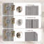 Armoire murale 36 po gris foncé avec tablettes réglables pour la cuisine, la salle de bain et la buanderie-1801793299-1801793303