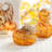 6"D Fall Multi Stripes Glass Pumpkin