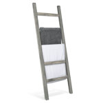 Wall-Leaning Wood 4.5 ft Blanket Ladder