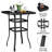 llenia Metal Bar Table with Tempered Glass Tabletop-1130806731