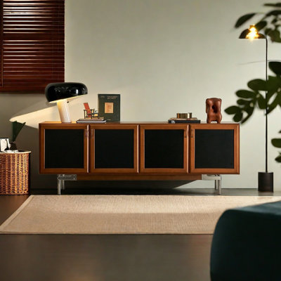 Vintage Style TV Stand with Color Blocking