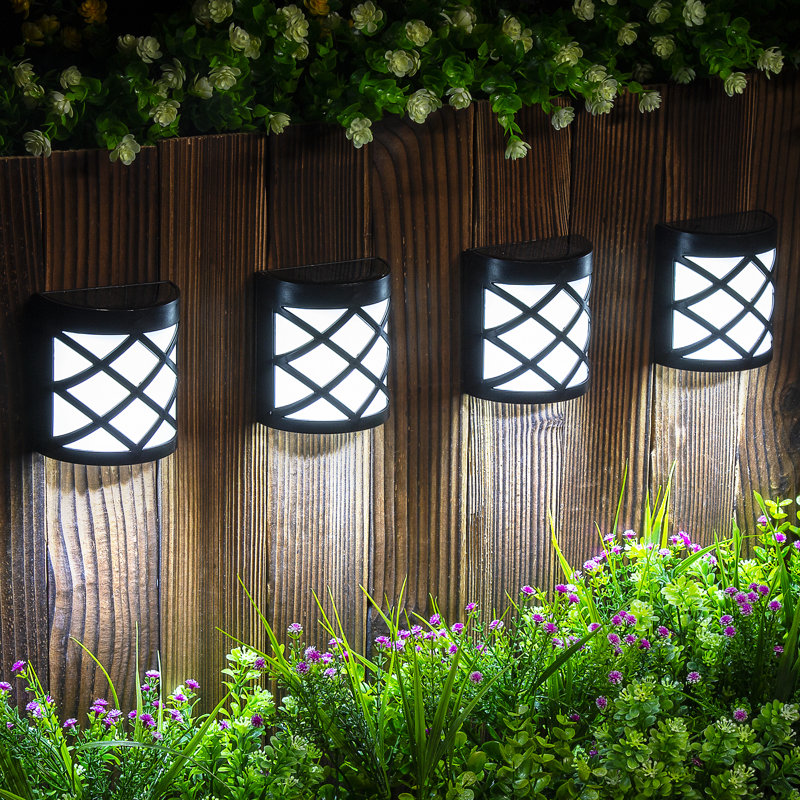 Matte Black 11cm H Solar Powered Outdoor Wall Lantern with Dusk to Dawn, Warm White