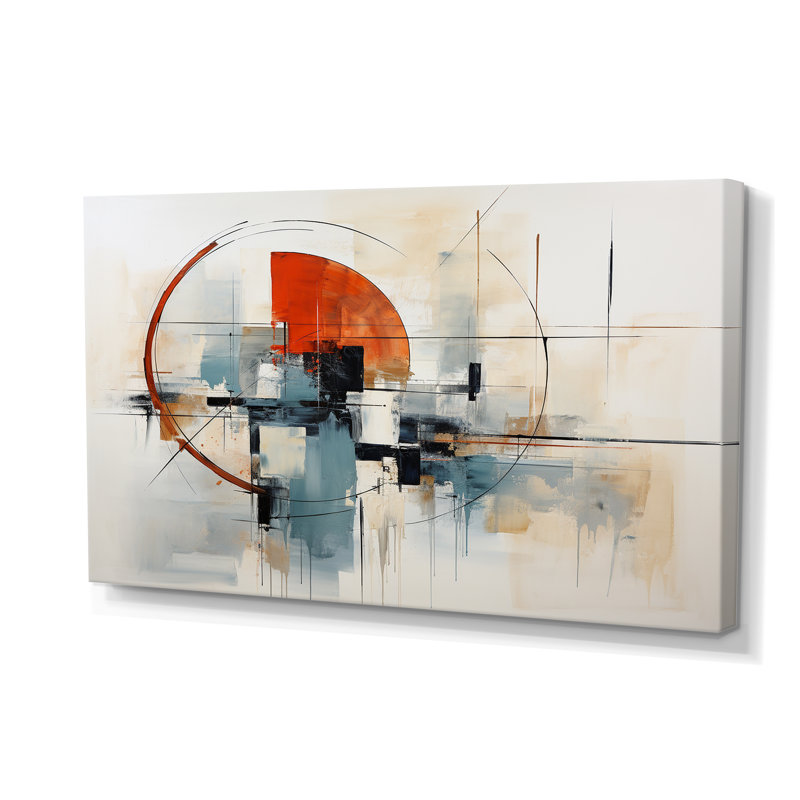 «Colorful Mid Century Abstract Elegance II», art mural abstrait Mid-Century