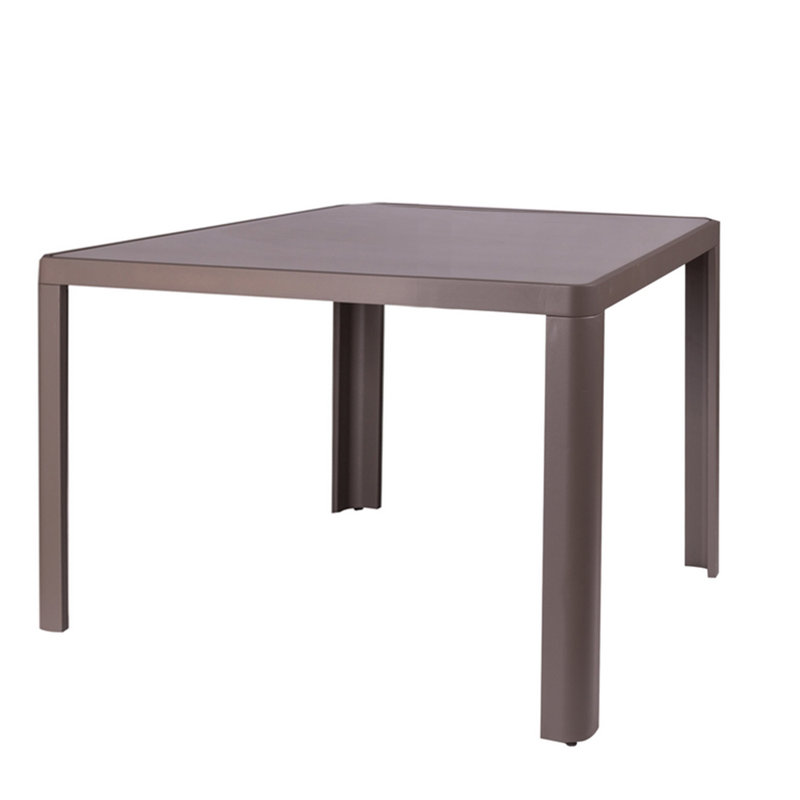 Zullo Square Metal Outdoor Dining Table , 90cm cm W 90cm cm D, Brown