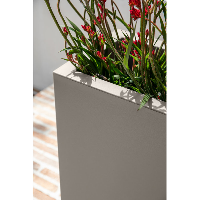 Gray Rectangular Polypropylene Outdoor Planter, 24" x 30"