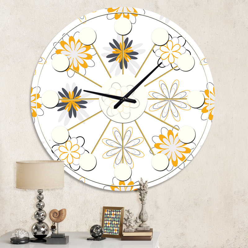 Horloge murale rétro Mid-Century, Moyenne