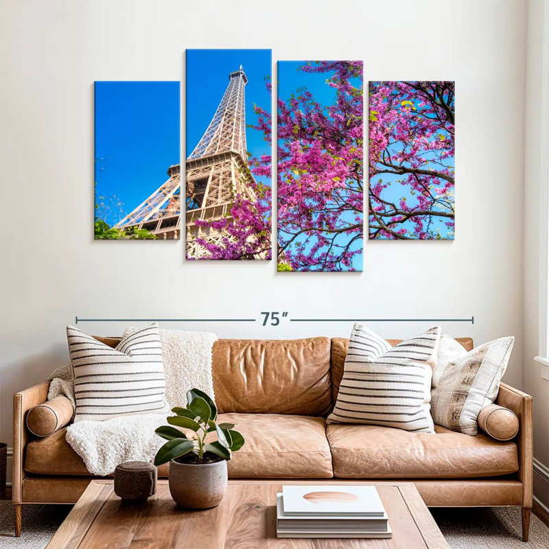 Fleurs de la Tour Eiffel, H 42 po x l 68 po