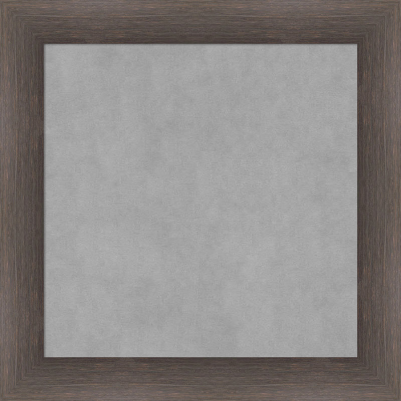 Tableau magnétique à cadre en bois franc chocolat, H 25 po x l 25 po