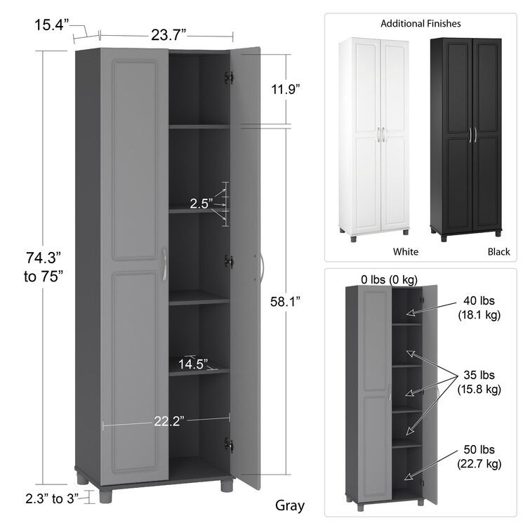 Red Barrel Studio® Lago Vista 22'' Wide 4 - Shelf Storage Cabinet