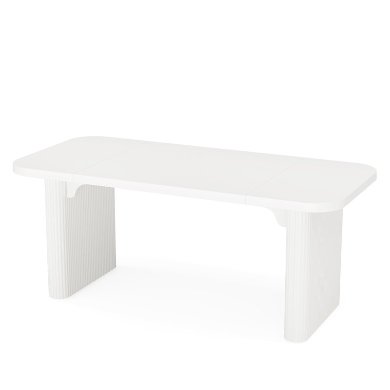 Johen 62.99'' L x 31.5'' W Rectangular Dining Table with Engineered Wood Tabletop, White