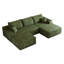 Canapé modulaire avec repose-pieds Cloud: velours côtelé moelleux sans assemblage-130836742-130836744-130836746