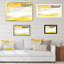 «Gray Meets Yellow Modern Art X III», reproduction d'art sur toile-323091045-323091044