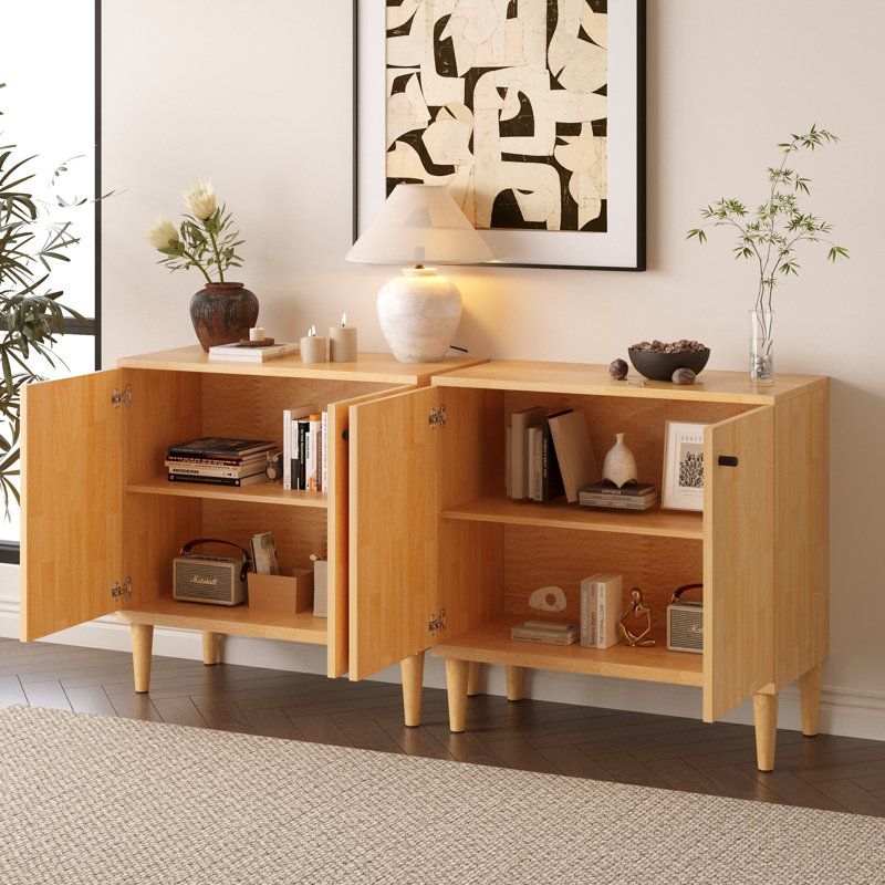 Solid Wood 2-Door Cabinet