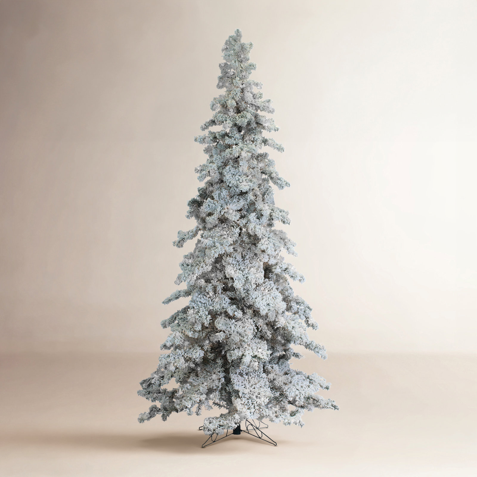 Pencil Frosted 9' Pre-Lit Pine Christmas Tree
