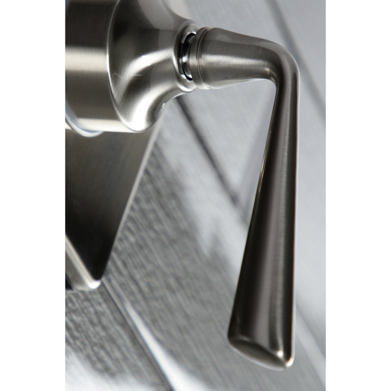 Kingston Brass Single-Handle Wall Mount Three-Way Diverter Valve with Trim Kit, Brushed Nickel
