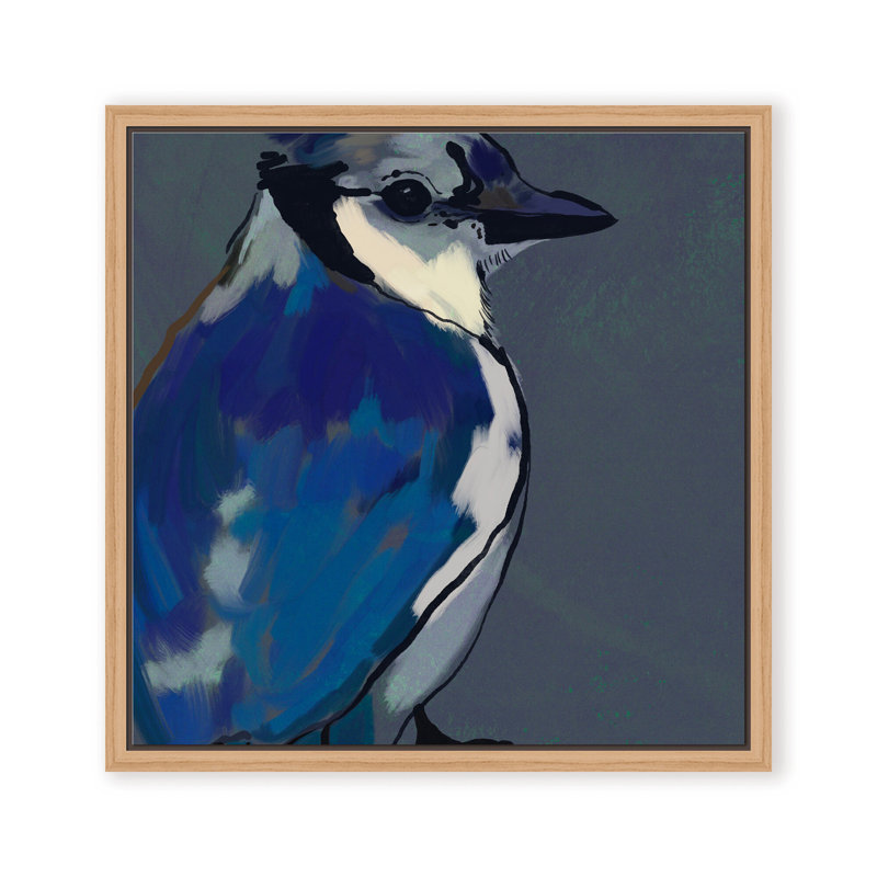 Nature Inspired Azure Aviary, 16" H x 16" W, Framed Canvas, Brown