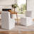 Channelle 20.4" Wide Modern Bouclé Upholstered Rolling Dining Chairs