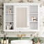 Armoire de salle de bain avec miroir, 35 po x 27,5 po, construction, intimité dissimulée -, vaste espace de rangement-914986368