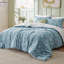 Ensemble d'édredon pour grand lit - édredon, ensembles d'édredon à motif floral mignon, 3 pièces, 1 édredon réversible doux à fleurs botaniques et 2 taies décoratives-103609070