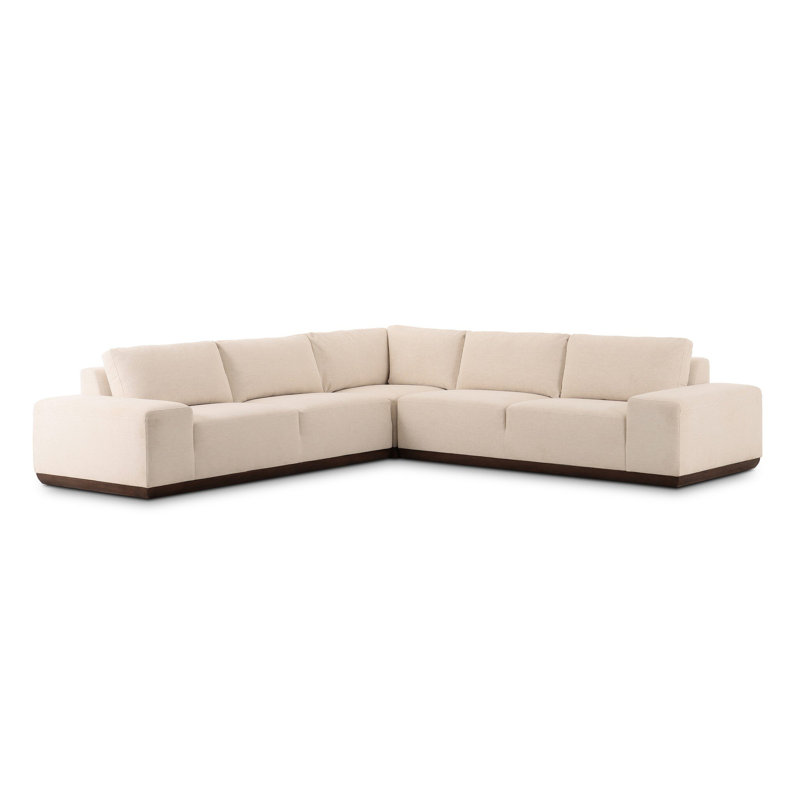 Canapé modulaire 3 pièces Bowen, Crypton Nomad Snow Polyester Blend