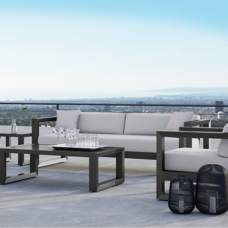Redondo Outdoor 3 - Seat Patio Sofa, Canvas Natural Sunbrella® Canvas