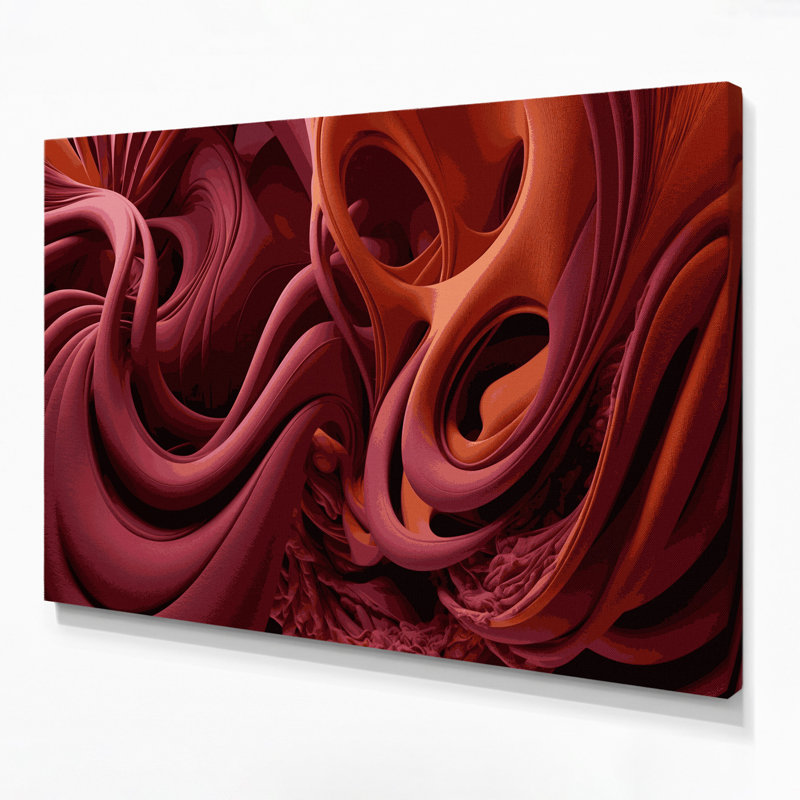 Art mural sur toile Biomorphic Abstraction 85, H 20 po x l 24 po