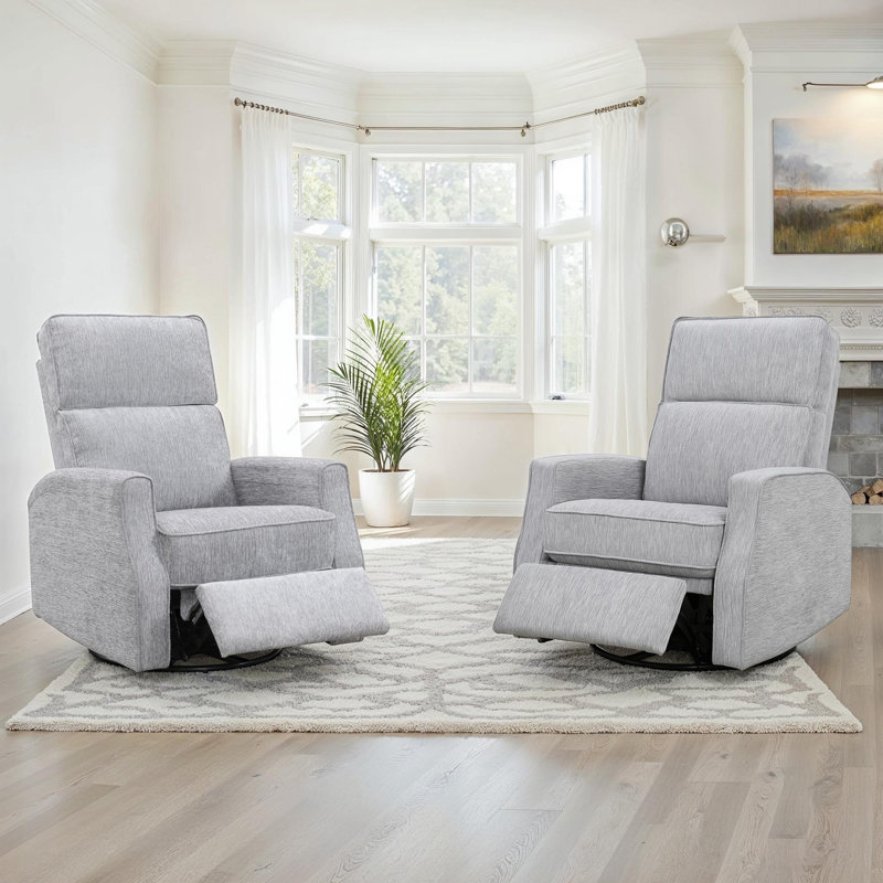 Ensemble de fauteuil inclinable pivotant rembourré