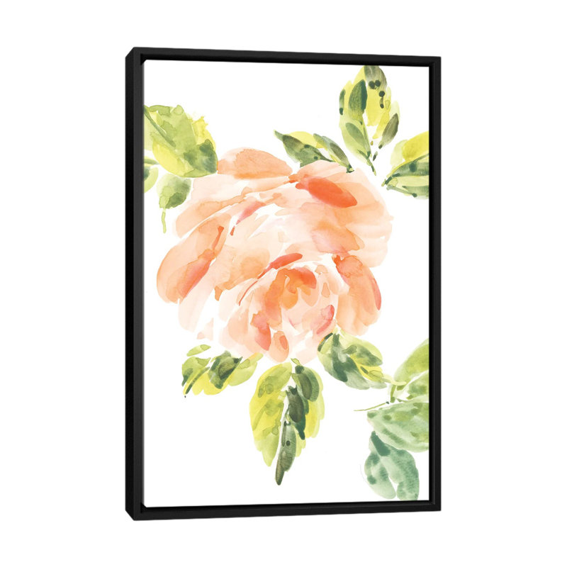 « rosa no. 3 » par melissa selmin, reproduction d’impression sur toile tendue, H 26 po x l 18 po x P 1,5 po, Pas de tapis