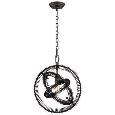 Luminaire suspendu en forme de globe à 1 lumière Orbita
