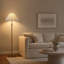 Lampe sur pied 62 po avec abat-jour en lin plissé, lampe sur pied moderne pour salon et chambre à coucher