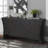 Refined Industrial 4-Door Credenza With Wooden Arc Legs & Bronze Clasps – Advanced Storage Design, Solid Craftsmanship-1603913783
